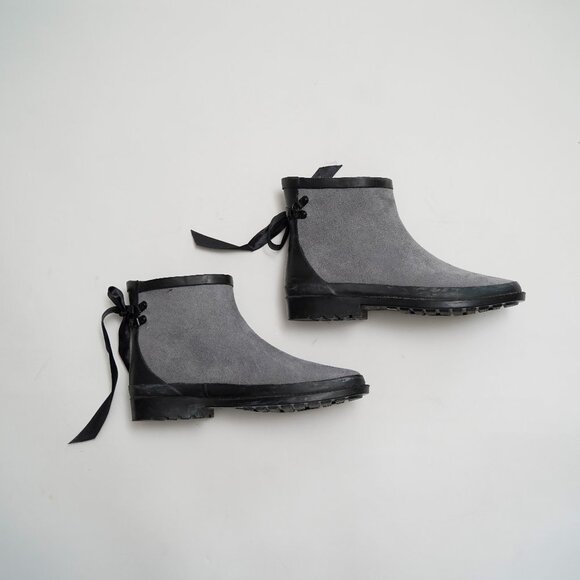 JG Faux Suede Rubber Ankle Boots - Picture 3 of 7